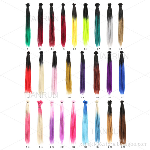 20 inch Locs Crochet Pre looped Synthetic Crochet Braiding Hair for Women
